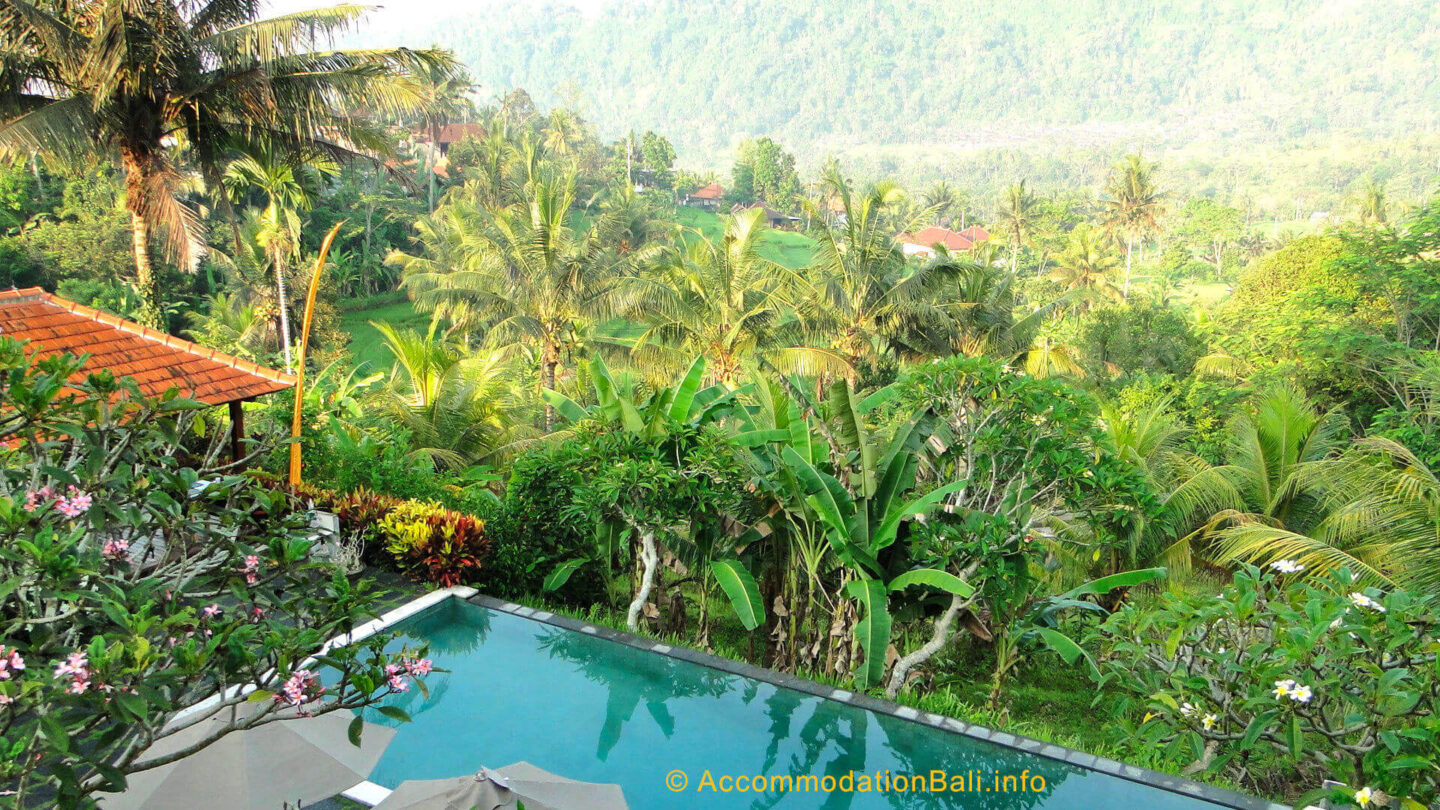Mountain villa accommodation Bali.